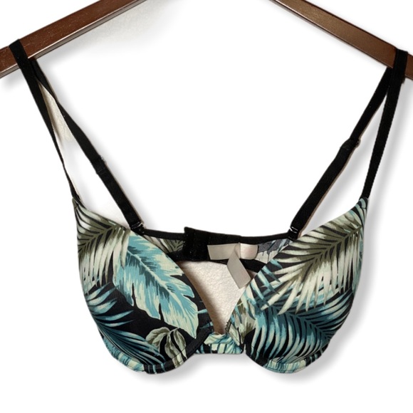 Pink Victoria’s Secret 32 DD Leaf Pattern Bra - Picture 1 of 4